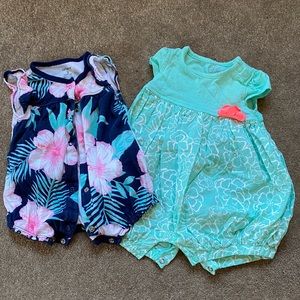 Three month summer rompers